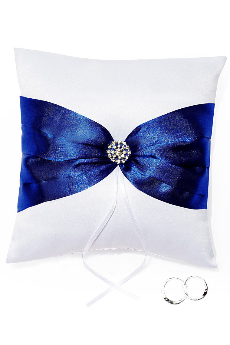 Splendor Ring Pillow With Sash/Rhinestones