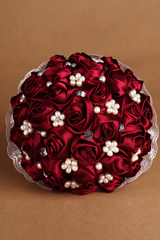 Rhinestone Round Roses Bouquets Wedding Flowers (26*22cm)