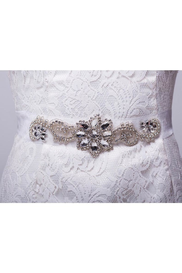 Satin Wedding/Evening Ribbon Sash With Rhinestone