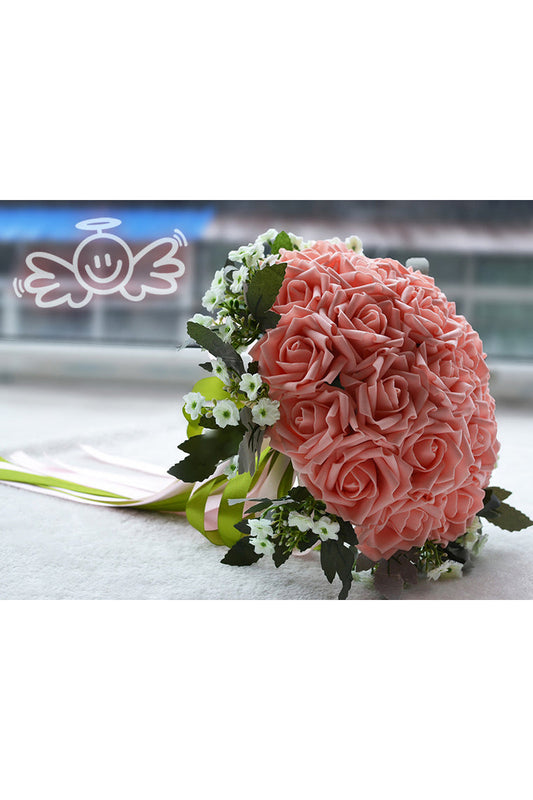 Round Artificial Silk Bridal Bouquets