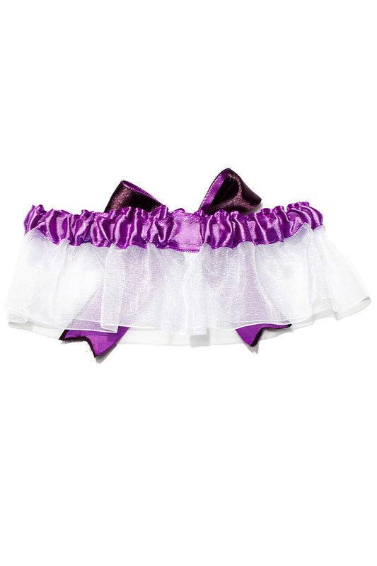 Satin With Bowknot Rhinestone Wedding Garters