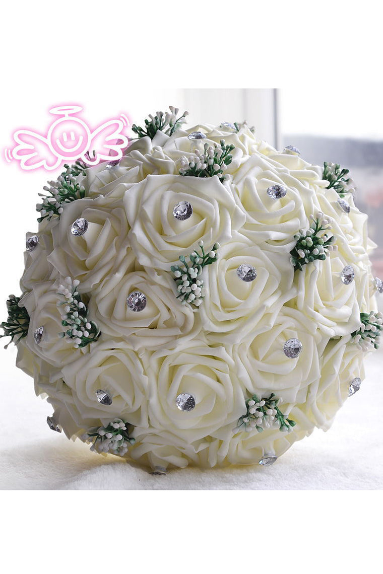 Graceful Round Foam Bridal Bouquets