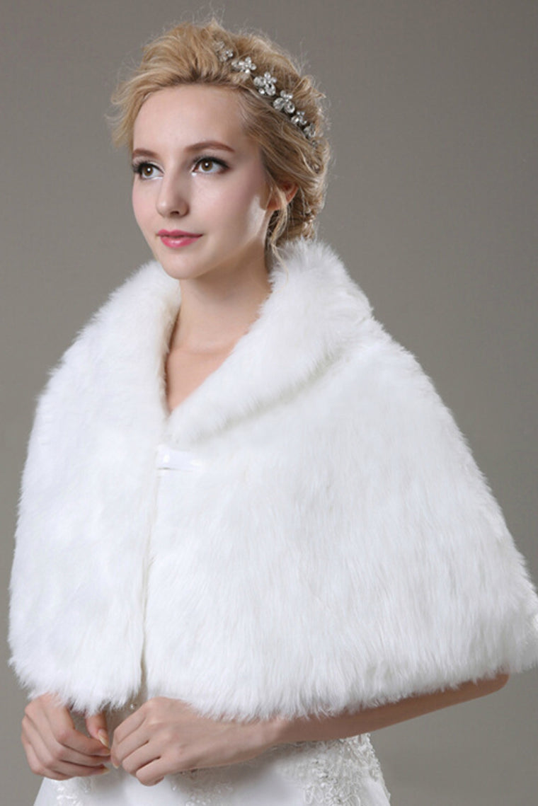 Concise Faux Fur Wedding Wrap