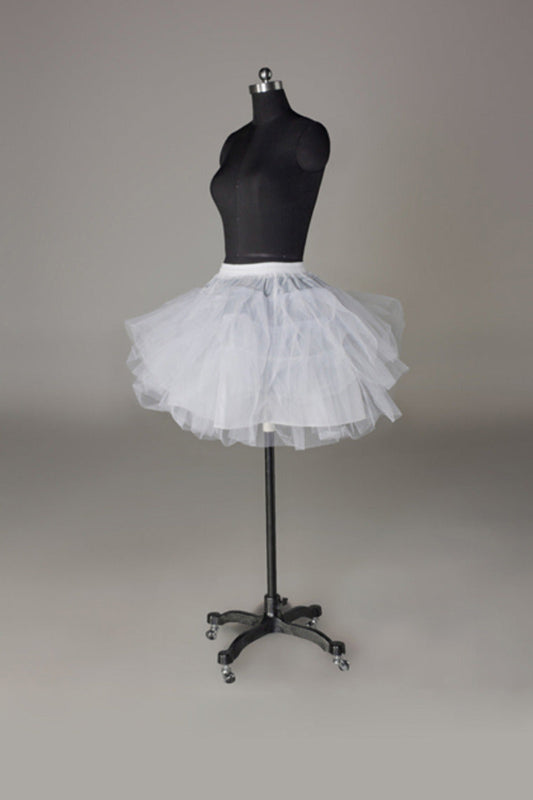 Women Nylon/Tulle Netting Short Length 3 Tiers Petticoats P015