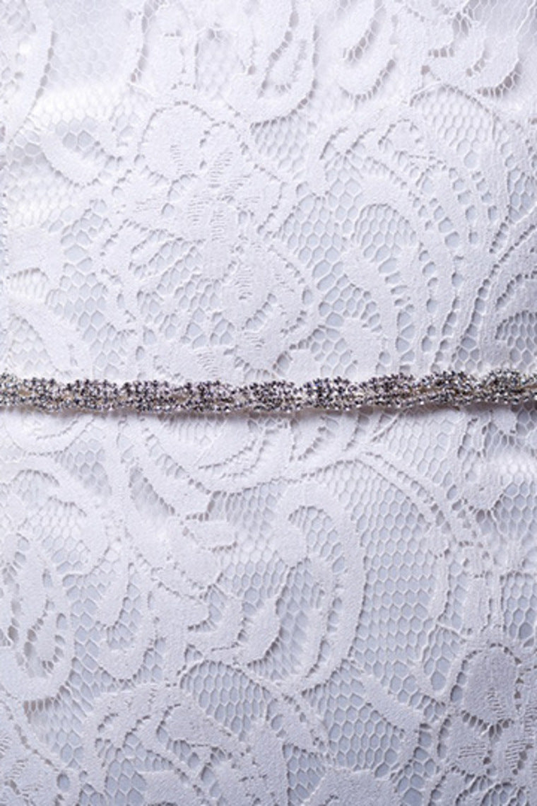 Concise Satin Wedding/Evening Ribbon Sash With Beading