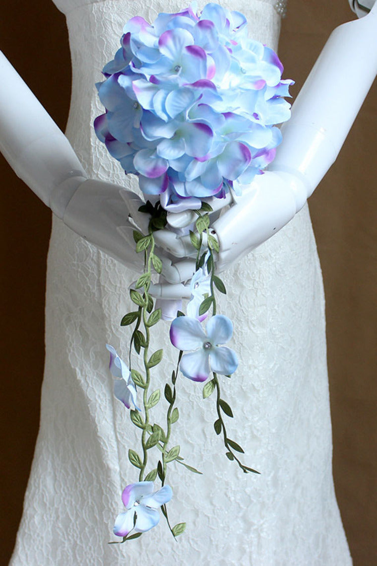 Round Shape Wedding/Special Occasion Fabric Bouquet With Beads