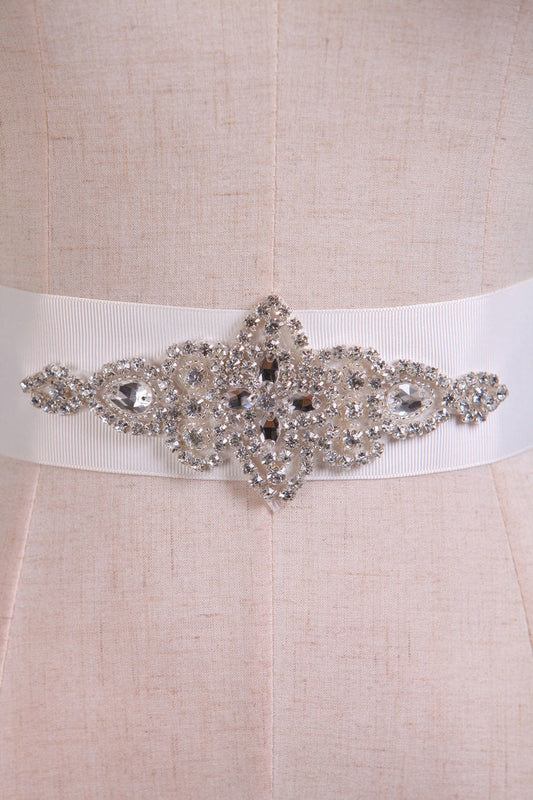 Simple Satin Wedding/Evening Ribbon With Beading