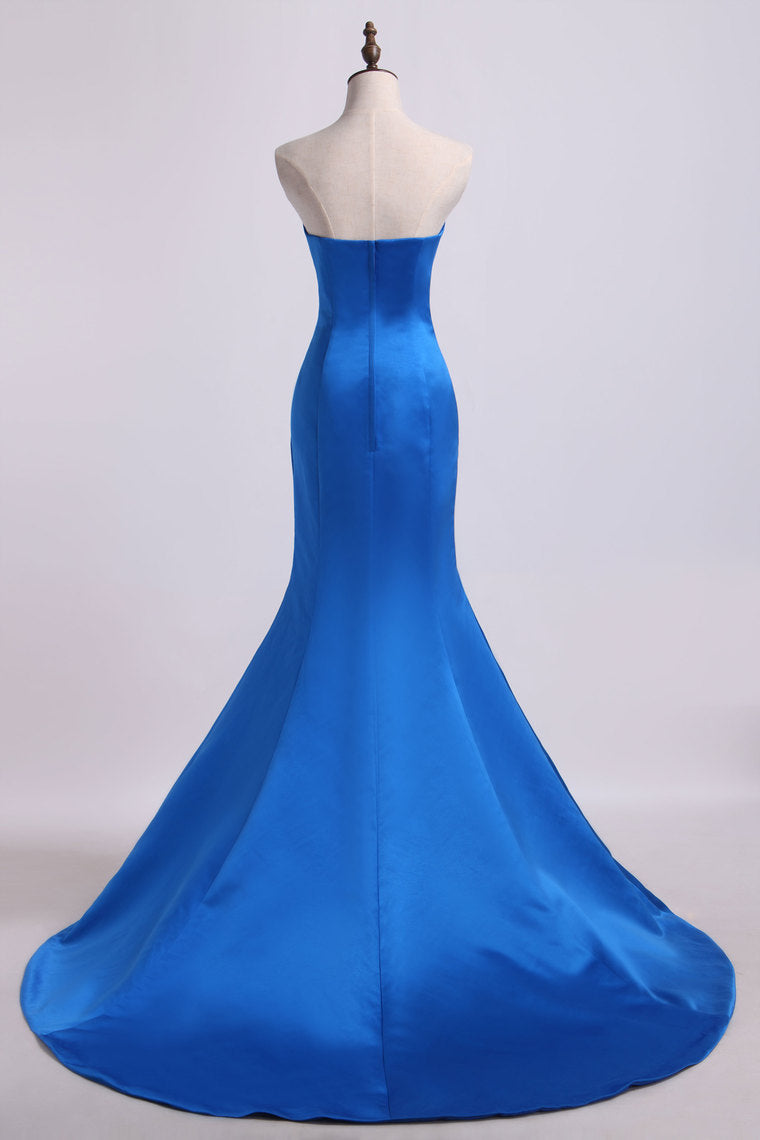 2024 Evening Dresses Sweetheart Mermaid/Trumpet Satin Court Train