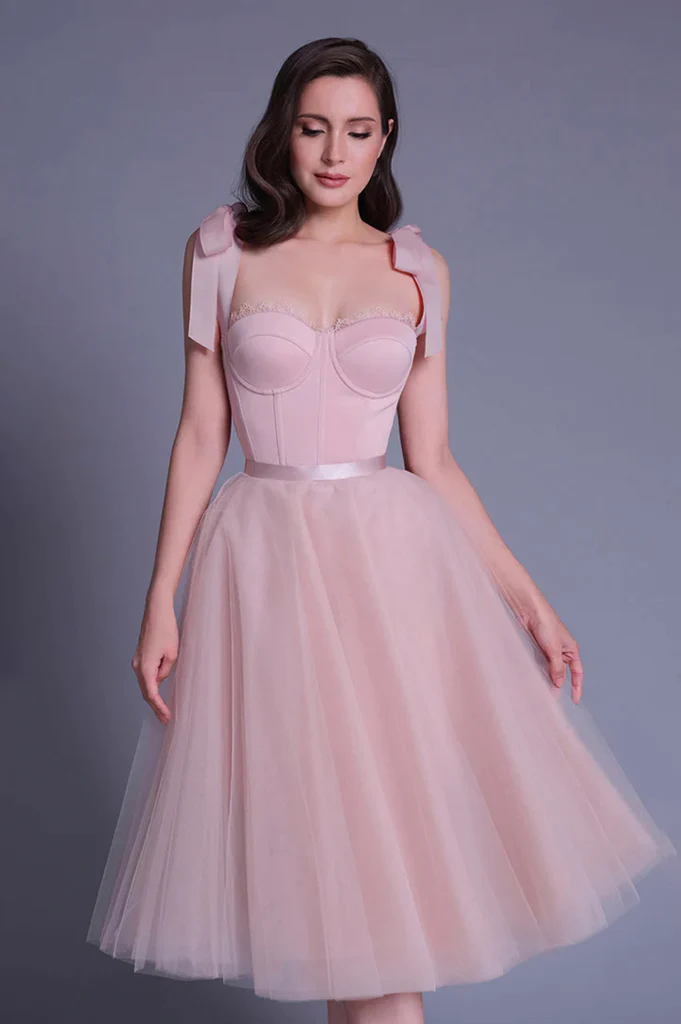 Pink Lovely Sweetheart Short Prom Dress Wedding Guest Dress